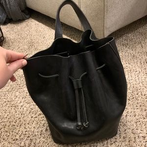 Madewell Black Leather Backpack